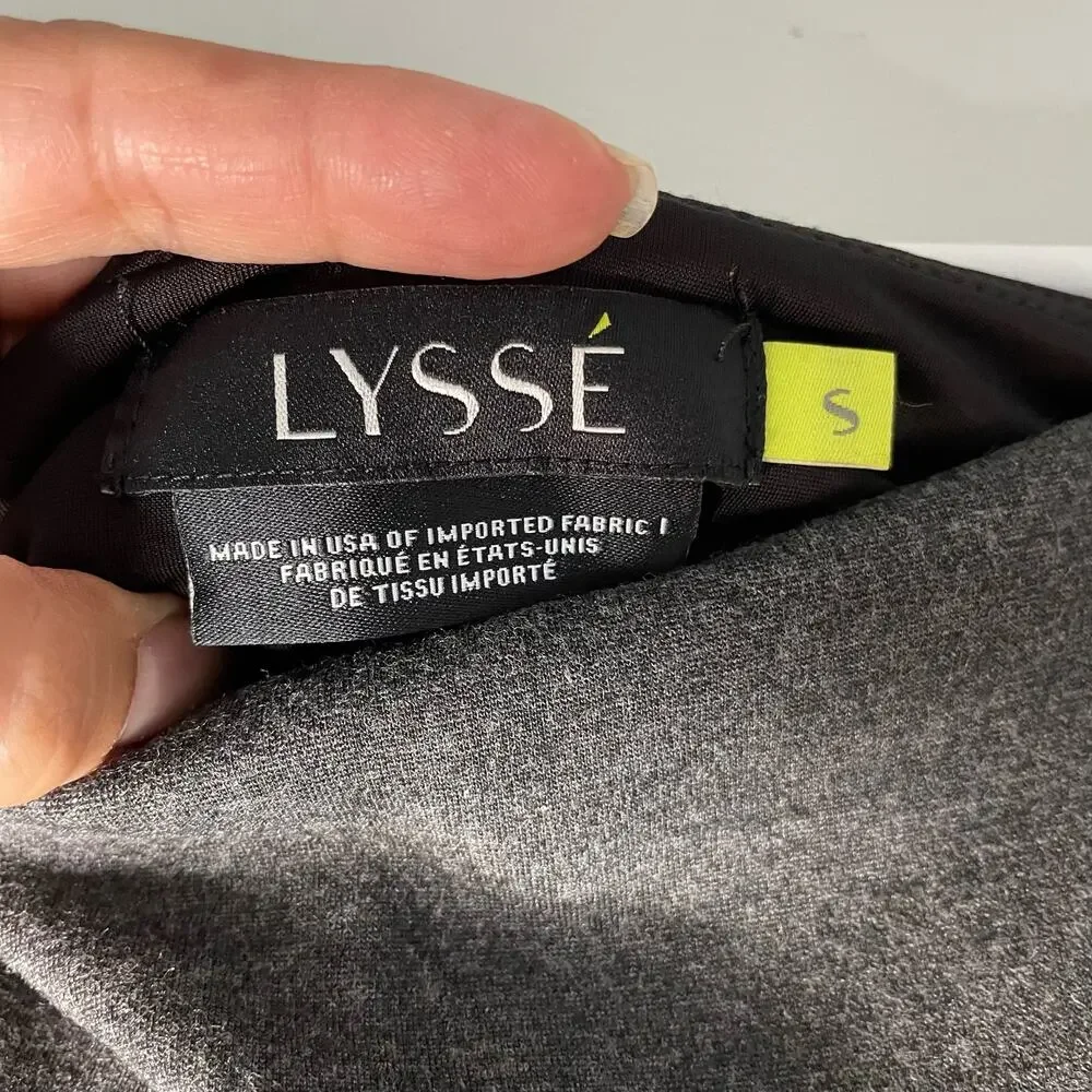 Lysse Leggings Womens Size S Gray Tummy Control Workout Fitness Athleisure Pants - Picture 3 of 4